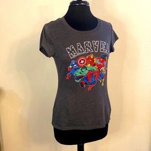 Marvel avengers short sleeve tee gray